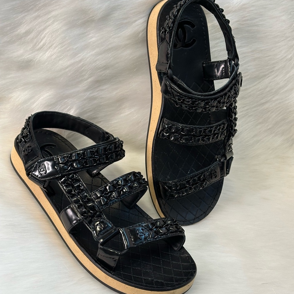Chanel Women's Black Sandals